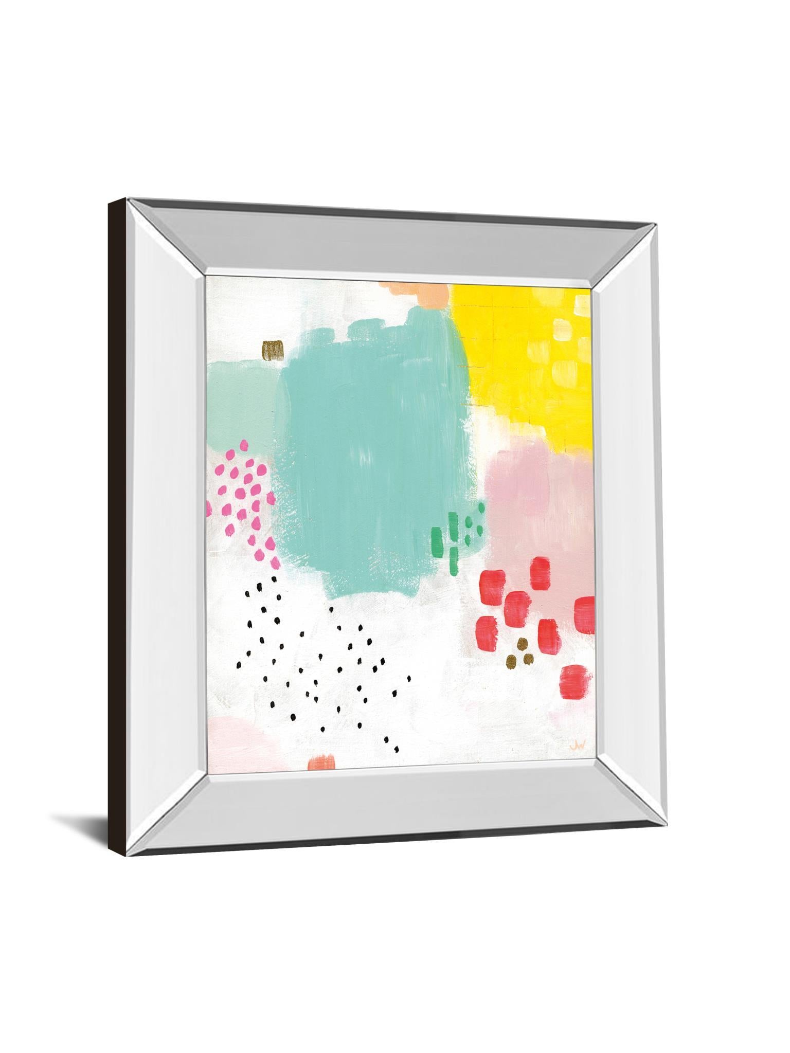 Dots And Colours-Mattie By Joelle Wehkamp - Mirror Framed Print Wall Art - Green