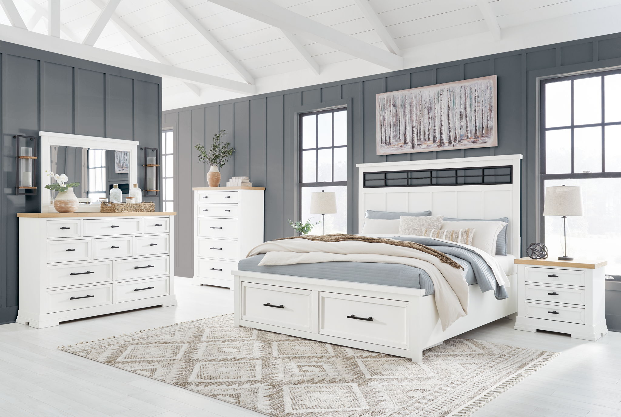 Ashbryn - Panel Storage Bedroom Set - 6 Piece Bedroom Sets by Benchcra