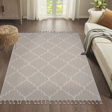 Guros - 8' X 10' Trellis Indoor / Outdoor Area Rug - Ivory - view 6