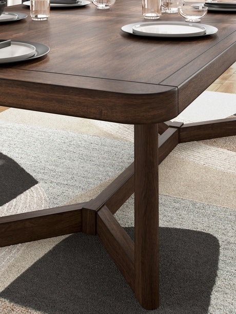 Dilenno - Rectangular Dining Room Extension Table - Dark Brown - view 8