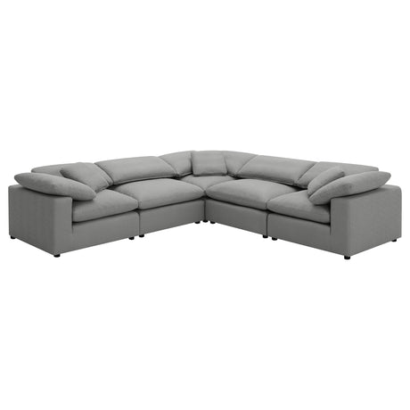 Raleigh - Boucle Upholstered Modular Sectional Gray 5 Pc. Sectional by Coaster Fine Furniture | Bel Furniture