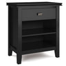 Artisan - Handcrafted Bedside Table Black by Simpli-Home | Bel Furniture