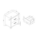 Carlos - 5 Pieces Queen Bedroom Set, Modern Design - Black