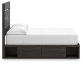 Hollivern - Panel Bed With Storage