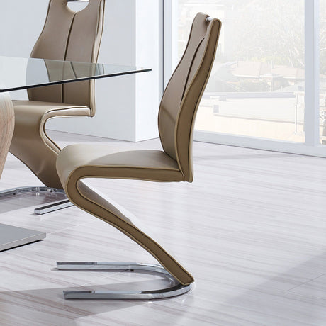 Tony - Dining Chairs (Set of 2) - Brown / Beige - view 7
