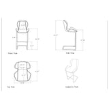 Charlotte - 4 Piece Bar Stool Set With Bucket Seats
