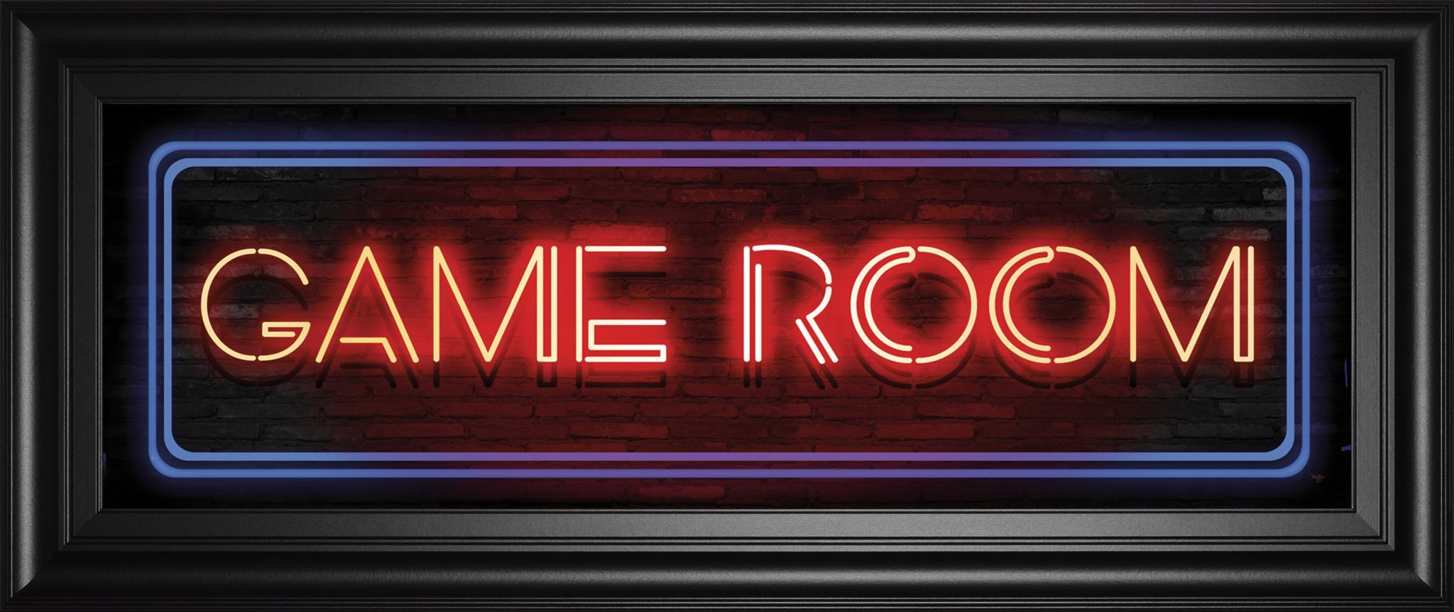 18x42 Game Room Neon Sign By Mollie B - Black