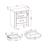 Lorenzo - Nightstand With Hidden Compartment And Handles - Silver