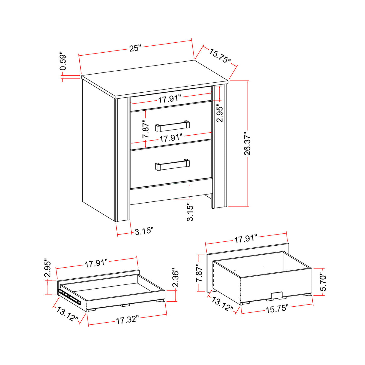 Lorenzo - 5 Piece Bedroom Set With Glittered Detailing