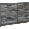Baystorm - Six Smooth Drawer Dresser Gray Dressers by Signature Design by Ashley® | Bel Furniture