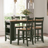 Gesthaven - Rectangular Dining Room Counter Set Green 5 Pc. Table, 4 Stools by Signature Design by Ashley® | Bel Furniture