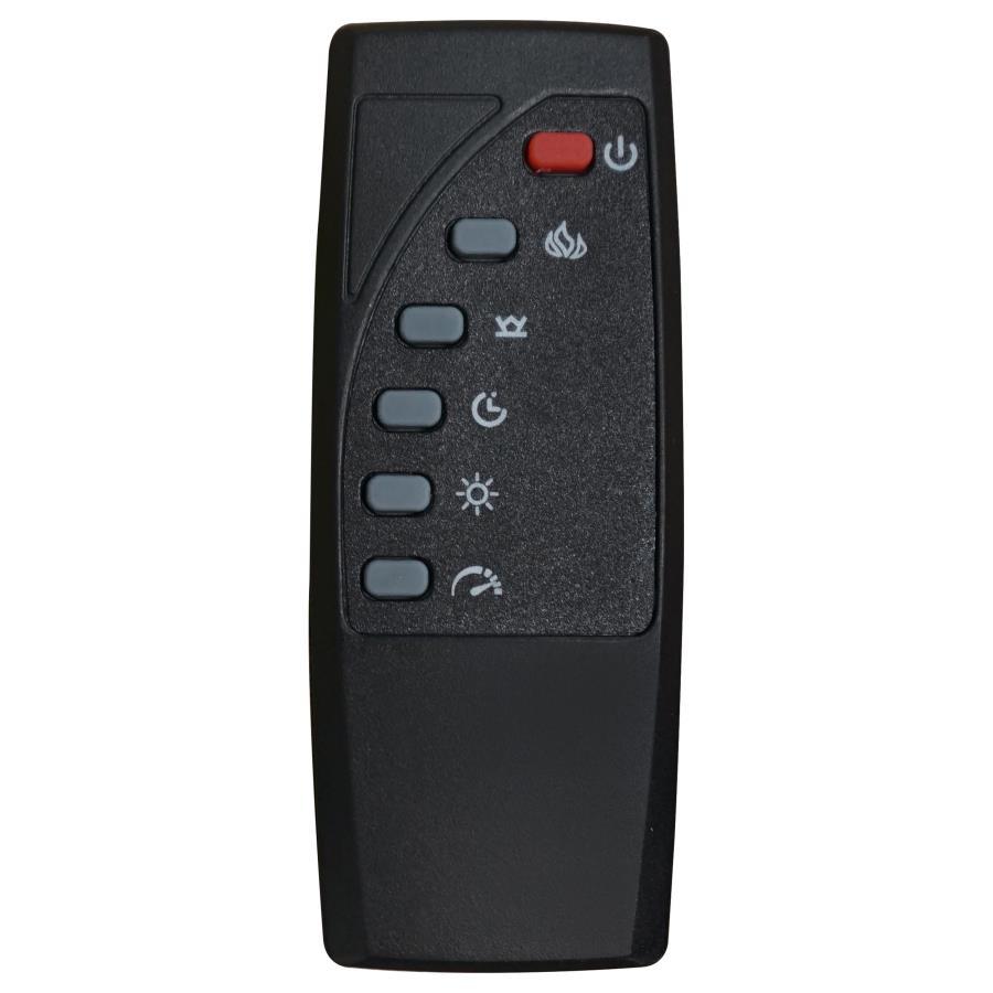 Deiter - 79" TV Stand Fireplace Media Console - Black