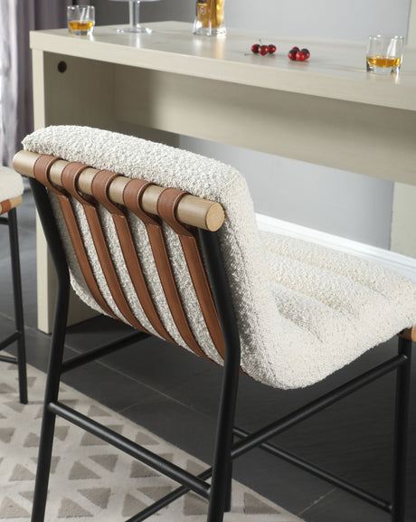 Lahni - 17" Boucle Fabric Counter Height Chair by Lilola Home | Bel Furniture