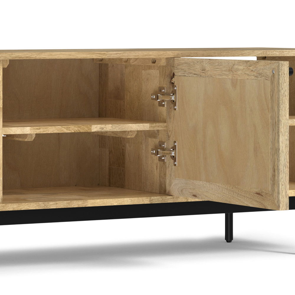 Reeves - TV Media Stand - Natural by Simpli-Home | Bel Furniture