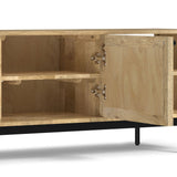 Reeves - TV Media Stand - Natural by Simpli-Home | Bel Furniture