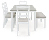 Stonehollow - White / Gray - Rectangular Drm Table Set (Set of 6) by Signature Design by Ashley® | Bel Furniture