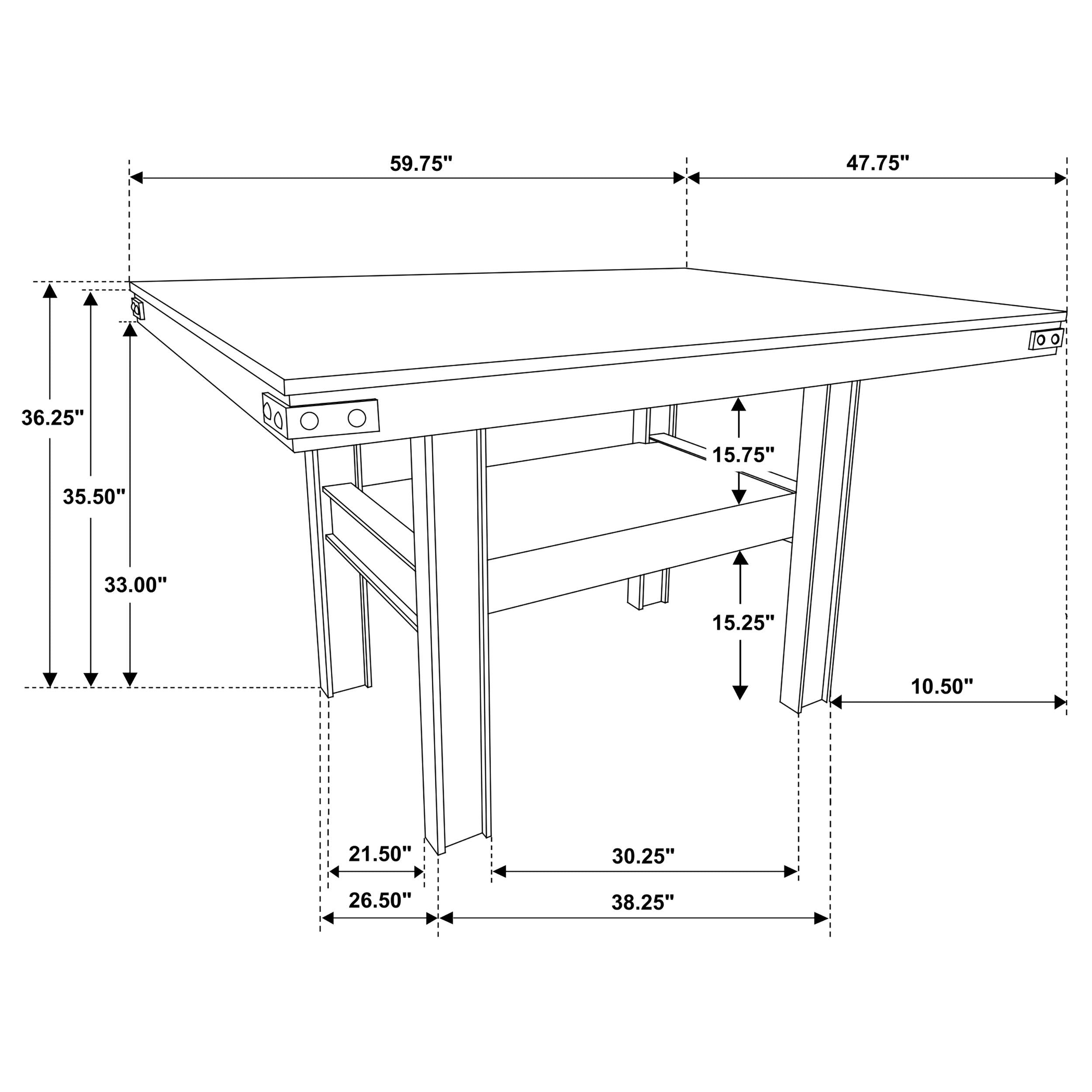 Patterson - Counter Height Dining Table - Mango Oak