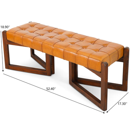 Riley - Bench - Brown / Rustic / Tan - view 10