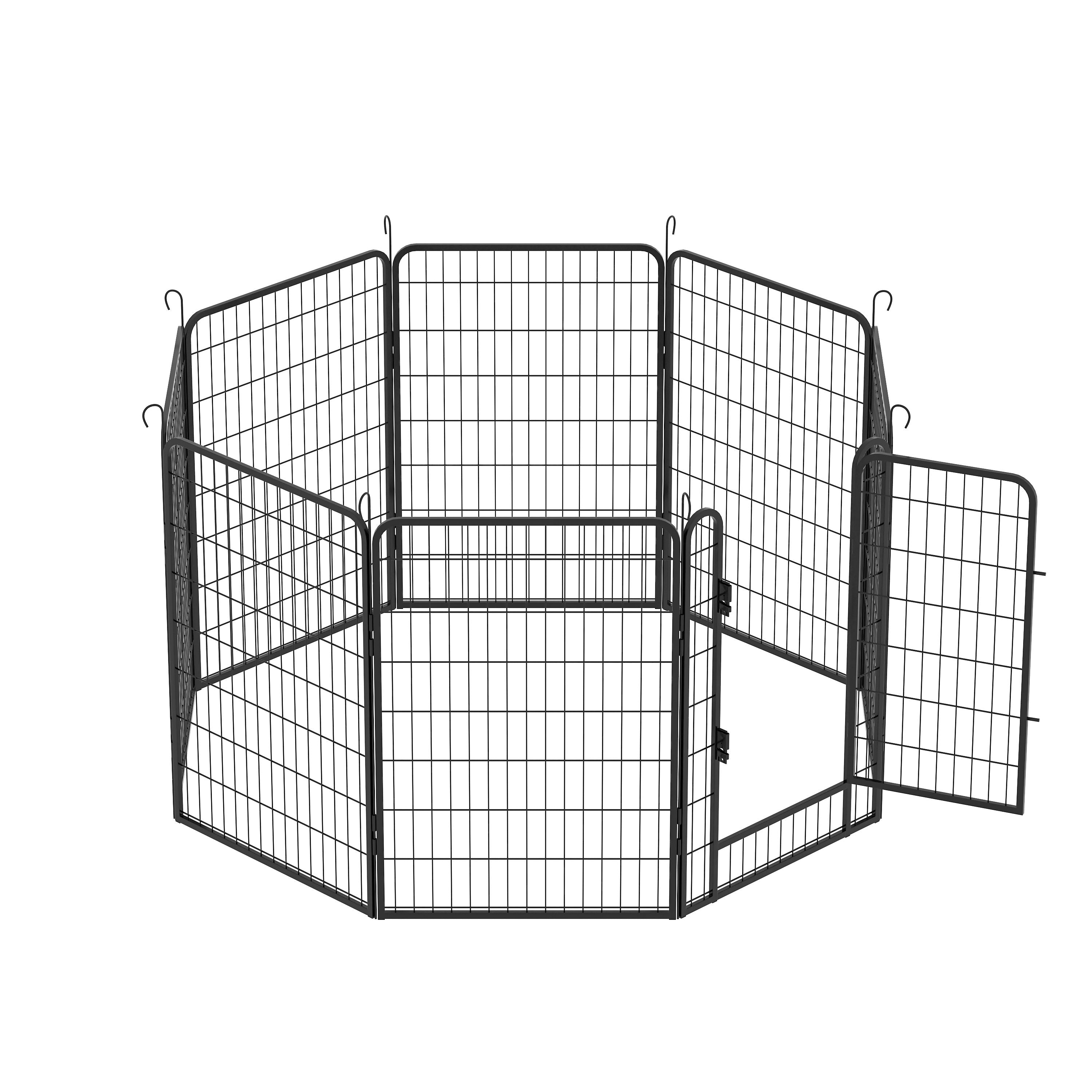 Heavy Duty Metal Playpen With Door, Dog Fence Pet Exercise Pen