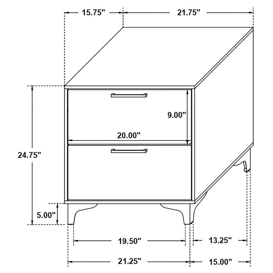 Kendall - 2-Drawer Nightstand