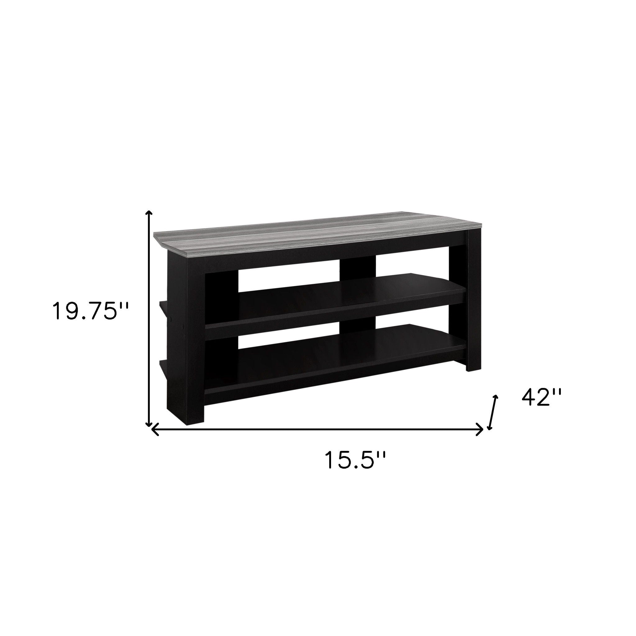 Open Shelving, TV Stand - Black / Gray