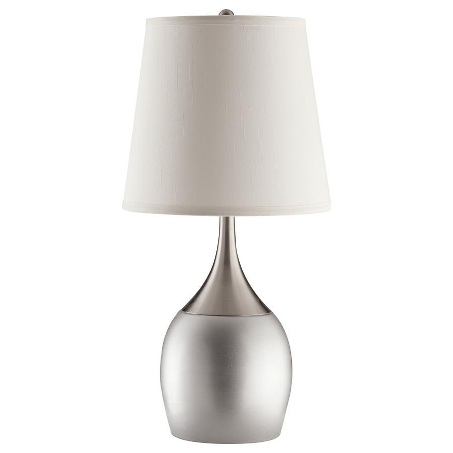 Tenya - Empire Shade Urn Table Lamp (Set of 2) - Silver by CoasterEveryday | Bel Furniture