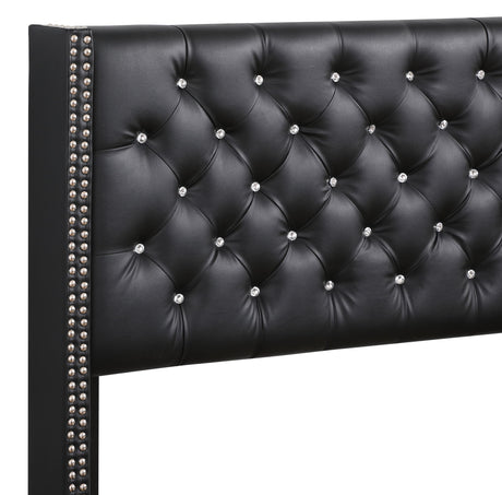 Upholstered Nailhead Trim Chic Bed - view 41