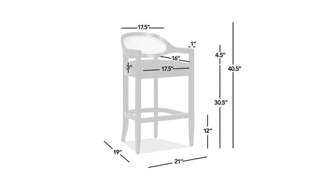 Americana - Mid-Century Modern Cane Back Counter Stool - view 61