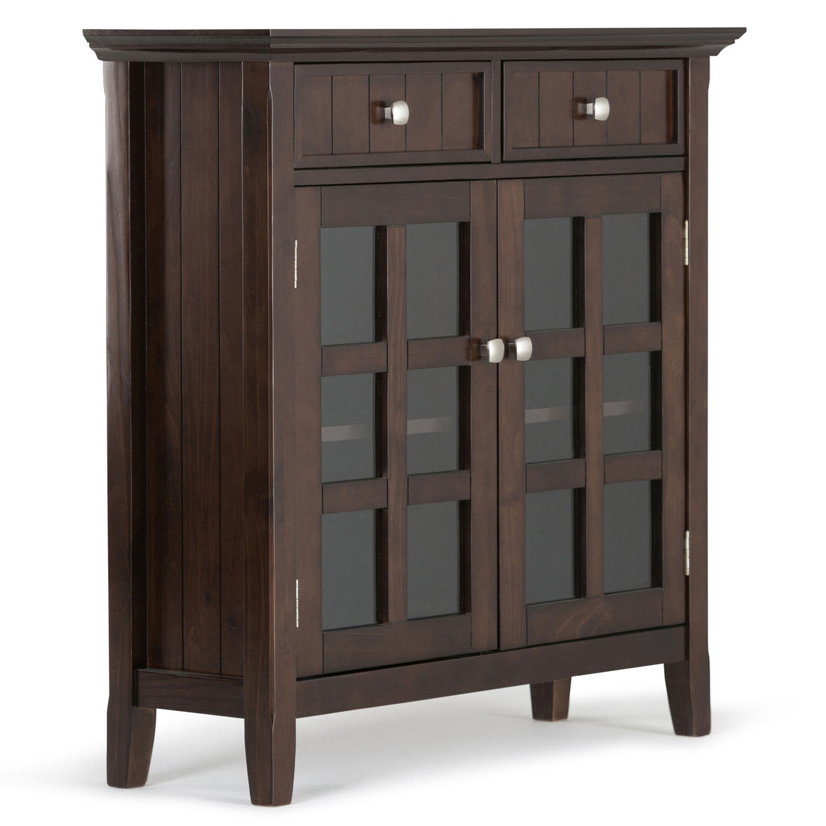 Acadian - Entryway Storage Cabinet - Brunette Brown by Simpli-Home | Bel Furniture