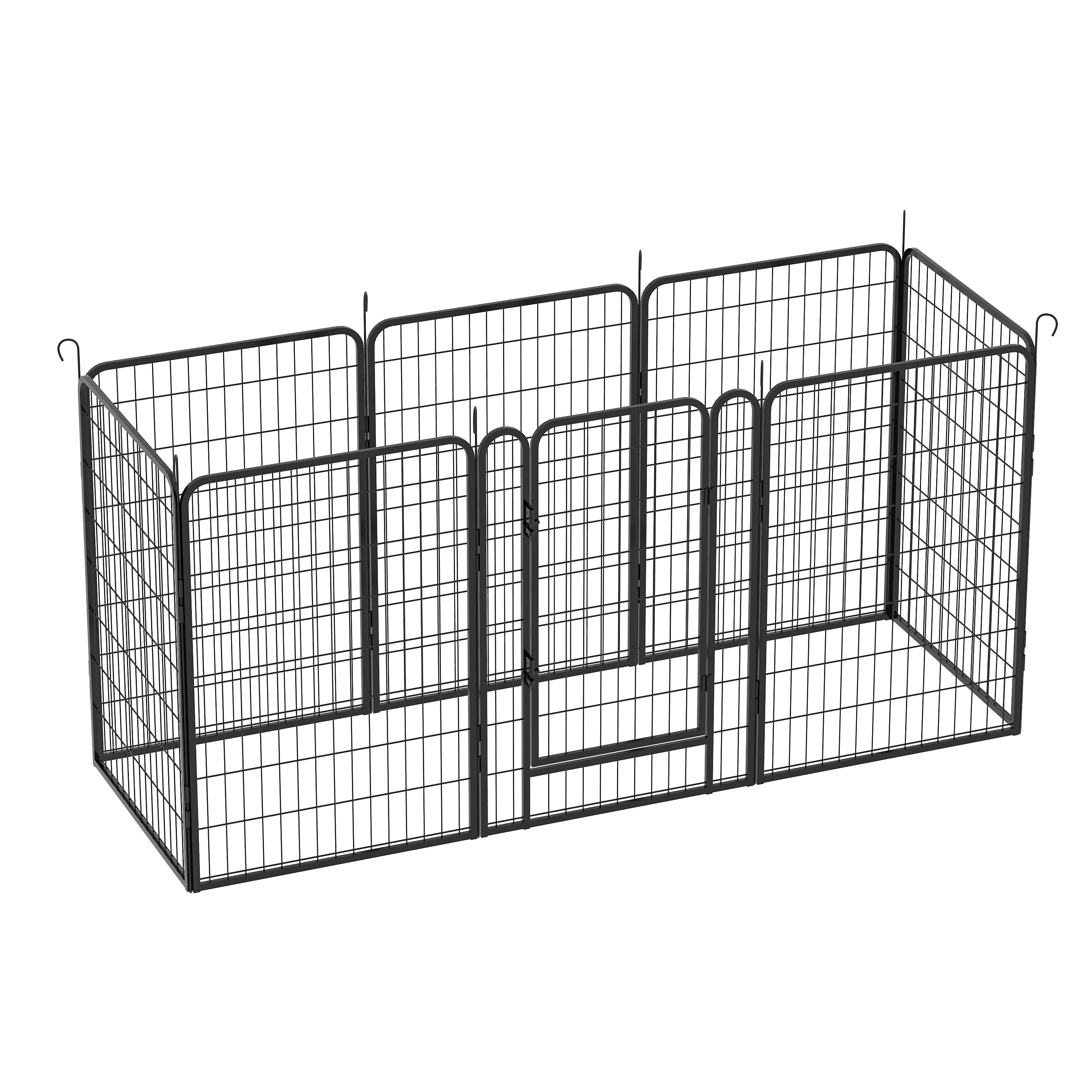 Heavy Duty Metal Playpen With Door, Dog Fence Pet Exercise Pen