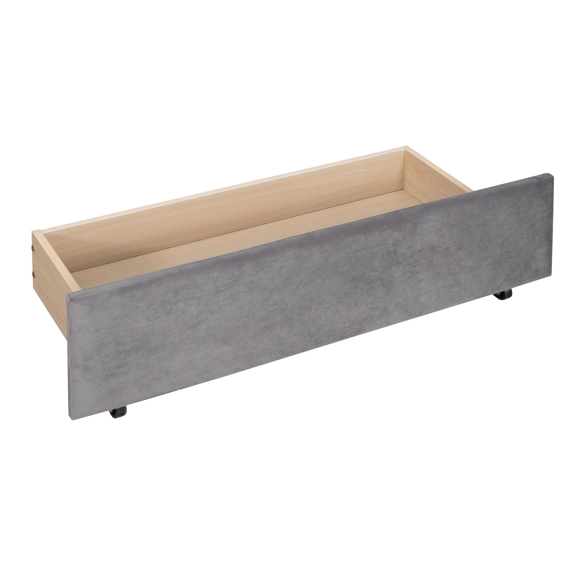 Upholstered Daybed With Drawers, Wood Slat Support