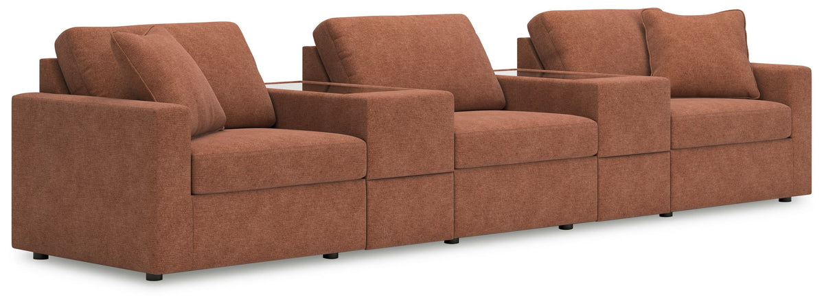 Modmax - Spice - Sectional Light Brown 5 Pc. Sectional With Storage Consoles by Signature Design by Ashley® | Bel Furniture