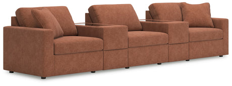 Modmax - Spice - Sectional Light Brown 5 Pc. Sectional With Storage Consoles by Signature Design by Ashley® | Bel Furniture