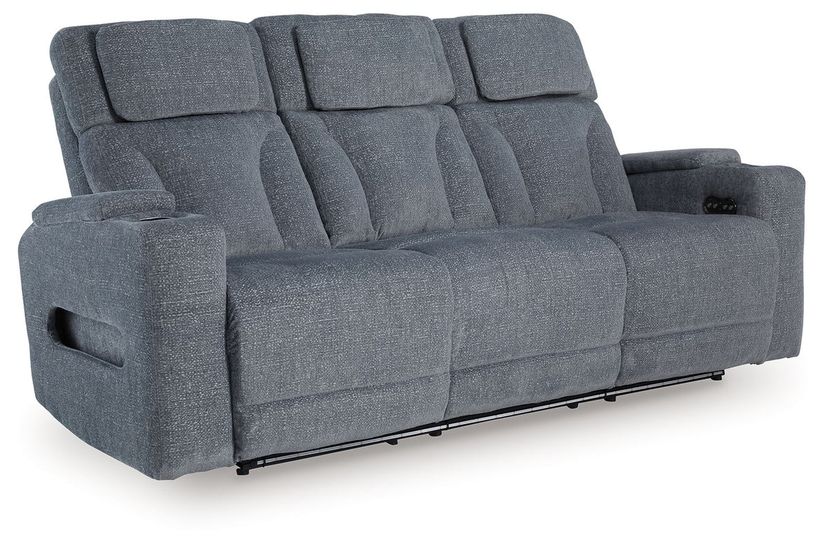 Studio Cave - Steel - Power Reclining Sofa by Signature Design by Ashley® | Bel Furniture