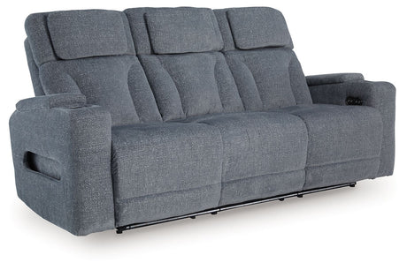 Studio Cave - Steel - Power Reclining Sofa by Signature Design by Ashley® | Bel Furniture
