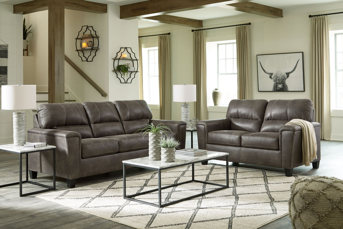Navi - Living Room Set Dark Gray 2 Pc. - Sofa, Loveseat by Signature Design by Ashley® | Bel Furniture