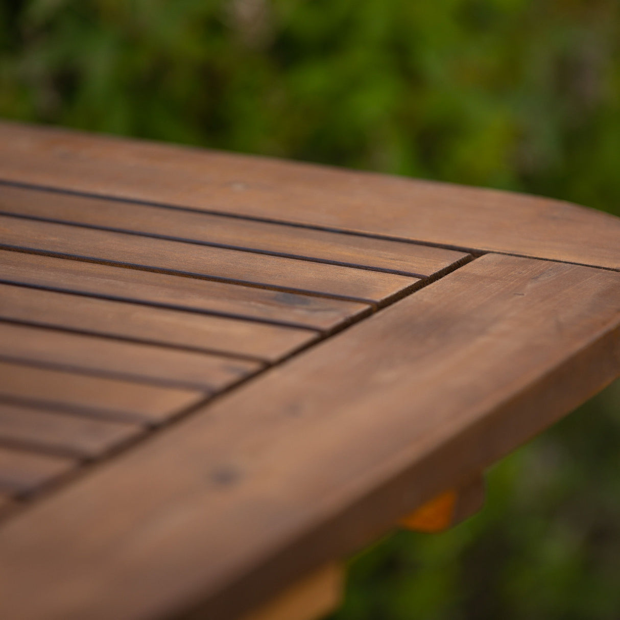 Modern Slat Top Solid Acacia Wood Butterfly Outoor Dining Table by Walker Edison | Bel Furniture