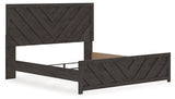 Prendonea - King Panel Bed - Charcoal