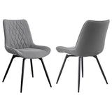 Diggs - Upholstered Swivel Dining Side Chair (Set of 2) - Gray by CoasterEssence | Bel Furniture
