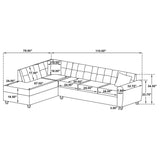 Stonenesse - Sectional Sofa With Storage Ottoman Set - Gray by CoasterEveryday | Bel Furniture
