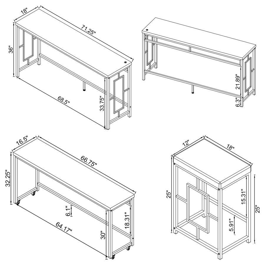 Jackson - Multipurpose Counter Height Table Set