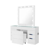 Elisa - Vanity Set With Stool And LED Bulbs