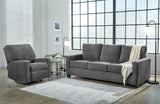 Rannis - Living Room Set Dark Gray 2 Pc. Sofa Sleeper, Rocker Recliner Queen by Signature Design by Ashley® | Bel Furniture