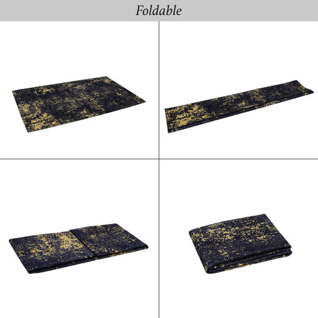 Maval - 8' X 10' Washable Area Rug - Black / Gold - view 8