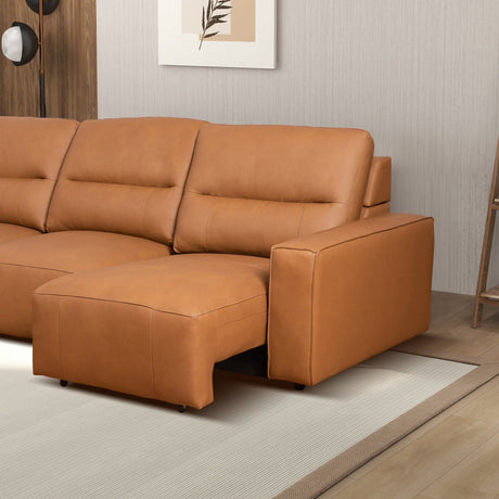 Grant - Triple Power Convertible Sofa - Cognac - view 13