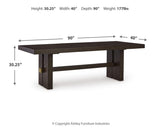 Burkhaus - Rectangular Dining Room Extension Table - Dark Brown