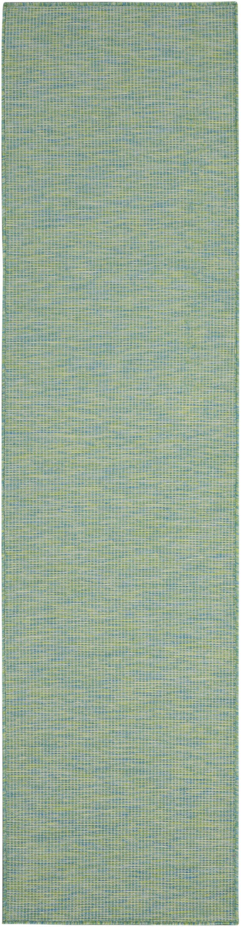 8' Power Loom Runner Rug - Blue