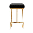 Joel - Upholstered Stool - Black / Gold