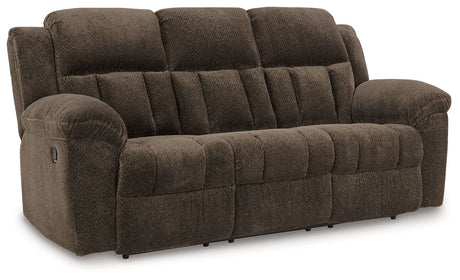 Frohn - Reclining Sofa Dark Brown by Signature Design by Ashley® | Bel Furniture
