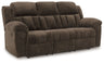 Frohn - Reclining Sofa Dark Brown by Signature Design by Ashley® | Bel Furniture